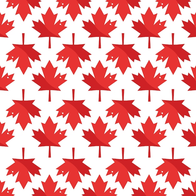 Vector maple leaves red