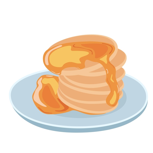 Vector maple pancake stacked