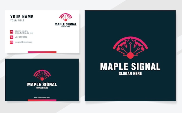 Vector maple signal logo template on modern style