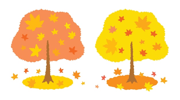 가을에 색이 변한 단풍나무
