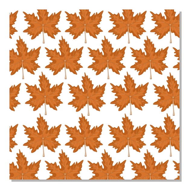Maple vector seamless pattern Autumn fall background
