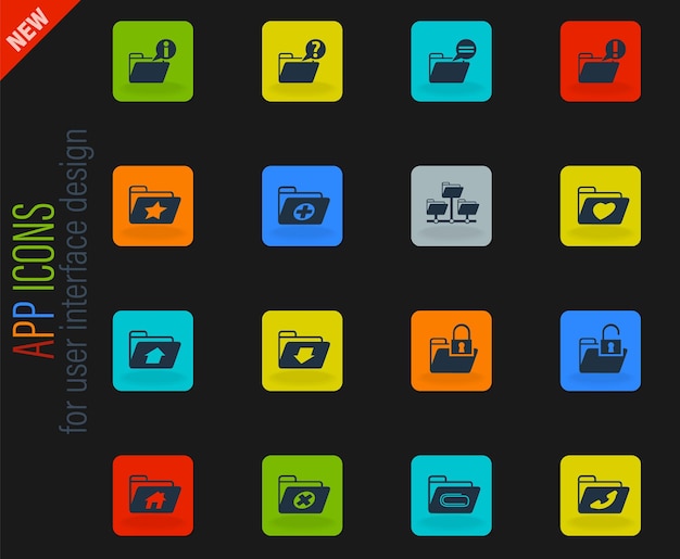 Mappen icon set