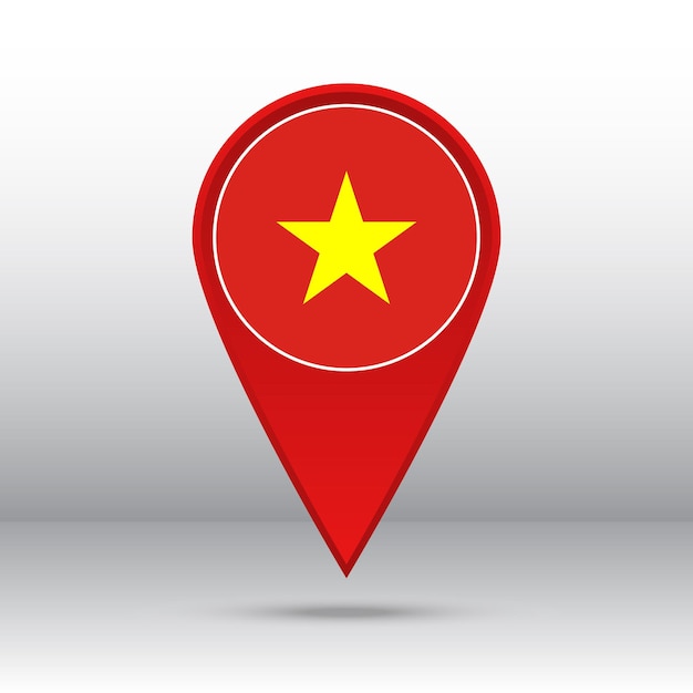 MappinVietnamflagvector