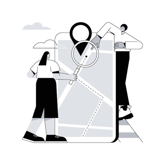 maps abstract concept vector illustration