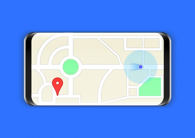 Vettore mappe smartphone direzione