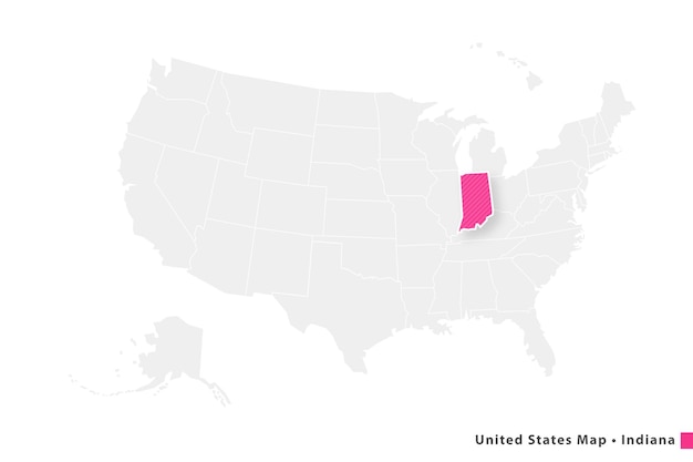 Mappe stati uniti, indiana