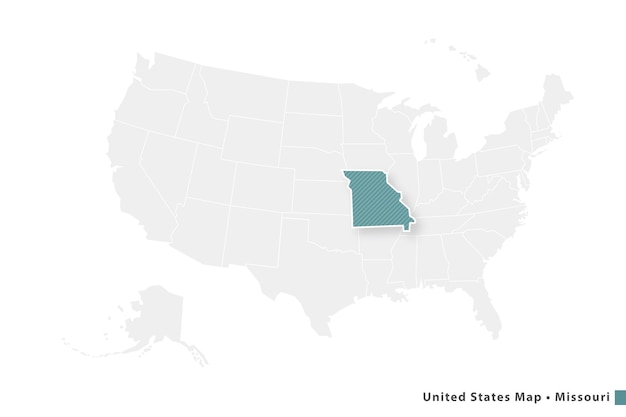 Vector maps united states, missouri