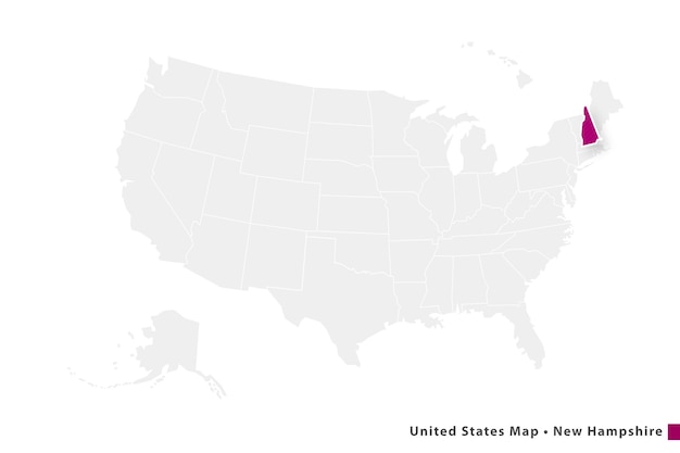 Maps united states, new hampshire