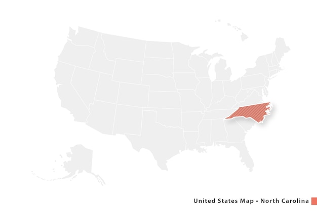 maps united states, north carolina