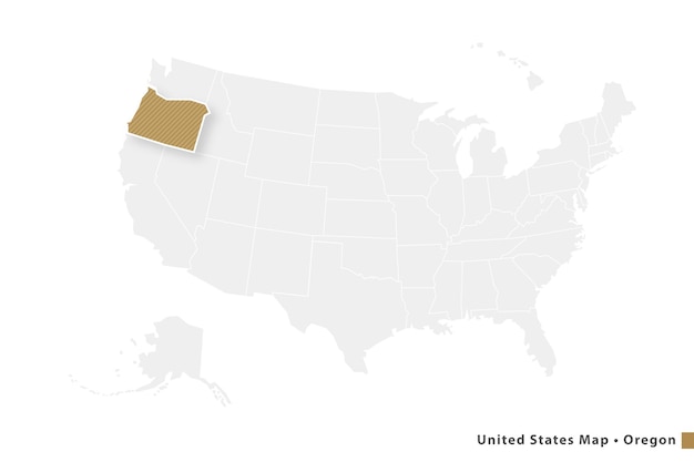 アメリカ合衆国、オレゴン州をマップします。