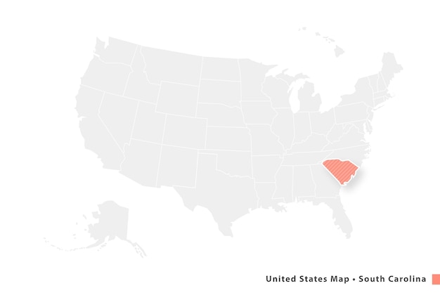 Maps united states, south carolina