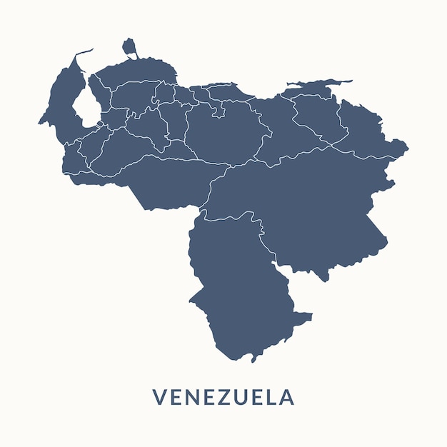 Карты векторной иллюстрации в стиле акварели Венесуэлы