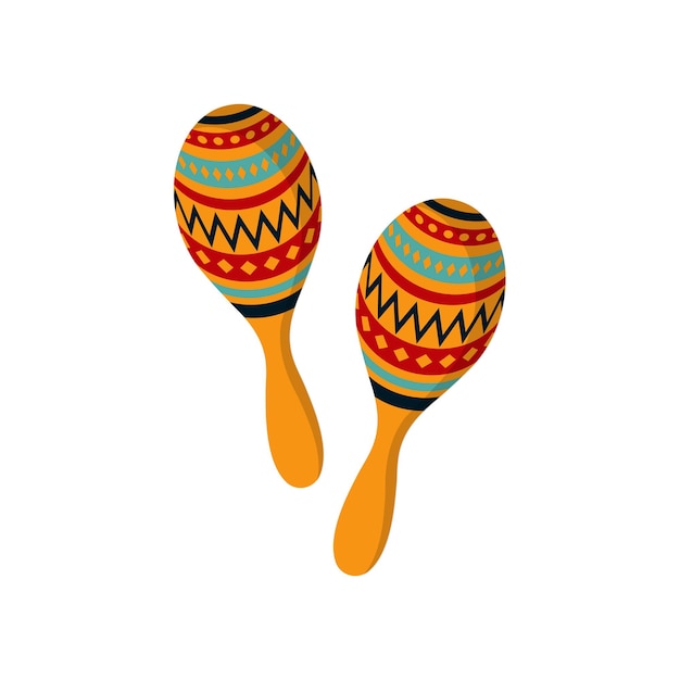 Vector maracas grafisch ontwerp sjabloon vector