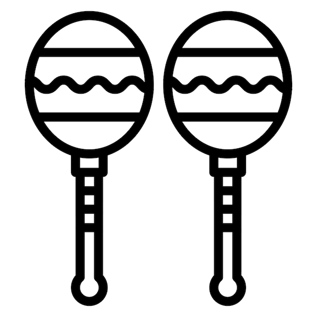 Vector maracas icon vector image can be used for artist studio