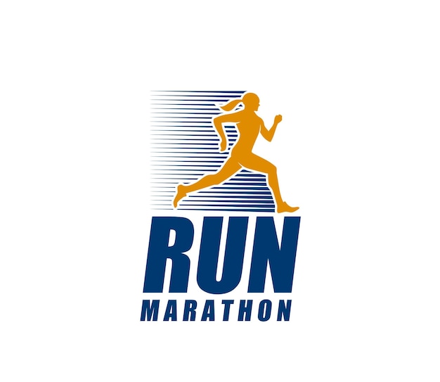 Marathon lopen sport pictogram sprint lopers club teken