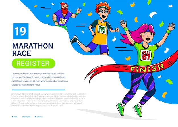 Marathon race banner template