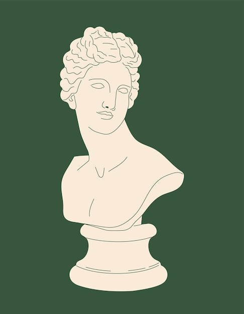 Marble antique statue concept greek and roman art object old and ancient creativity template layout