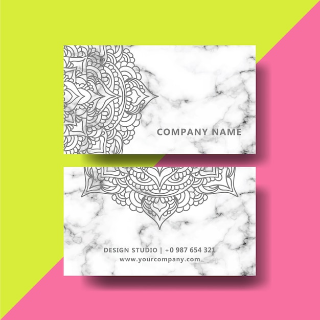 Marble business card template