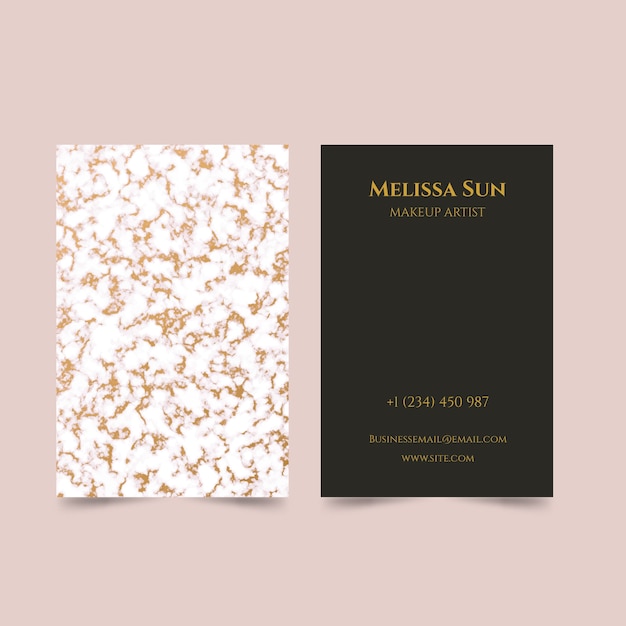 Vector marble business card