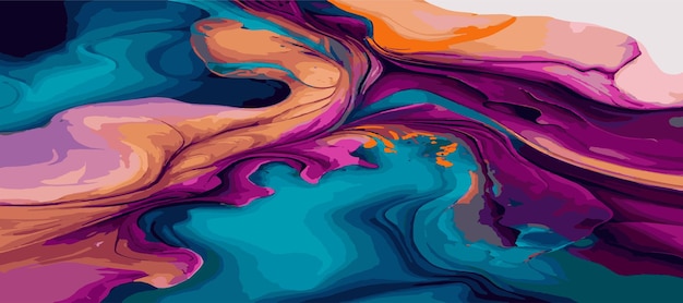 대리석 파노라마 질감 디자인 다채로운 여러 가지 빛깔의 대리석 표면 곡선 밝은 추상 배경 디자인 벡터