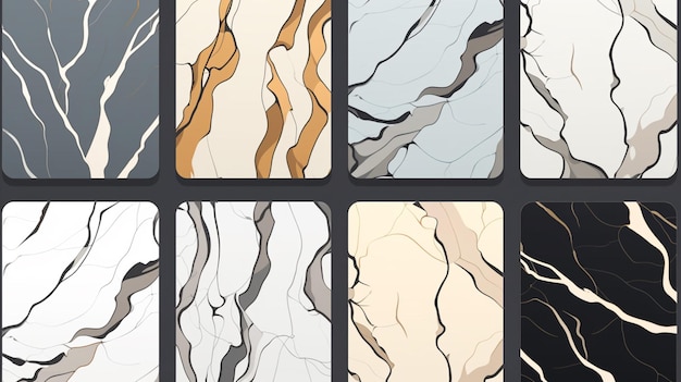 Marble patterns vector