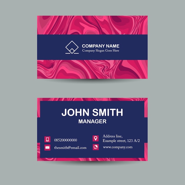 Marble style business card