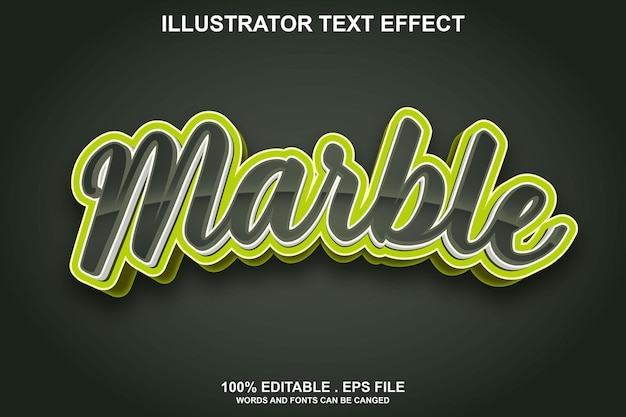 Marble text effect editable