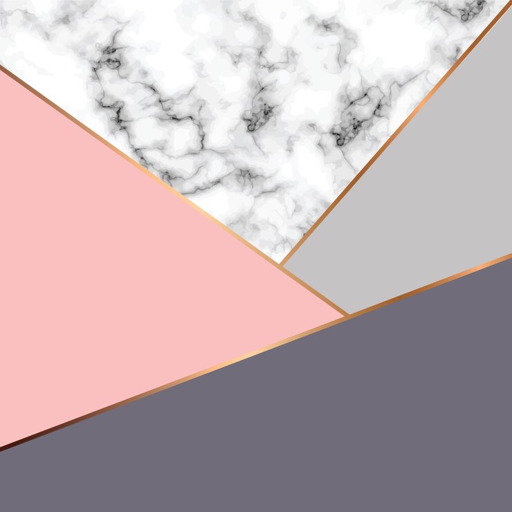 Vector marble texture design with golden geometric lines, black and white marbling surface