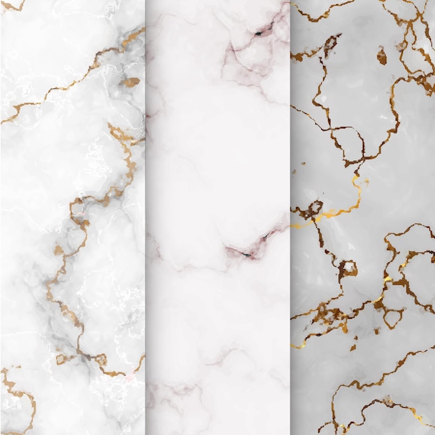 Vector marble texture pattern collection