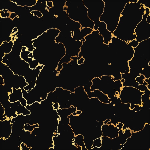 Мраморная текстура с черным и золотым узором