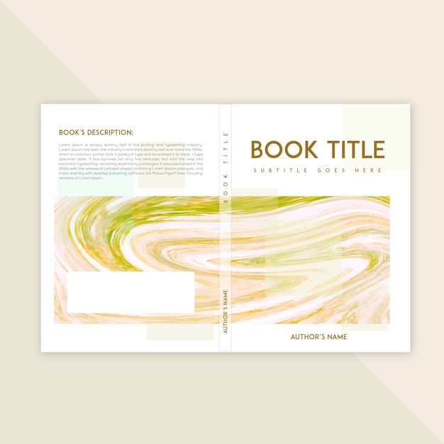 Marble Textured Book Cover Template 