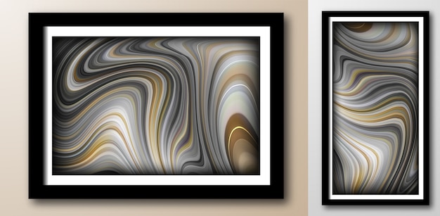 Вектор Мраморный абстрактный дизайн в золотисто-серой цветовой композиции