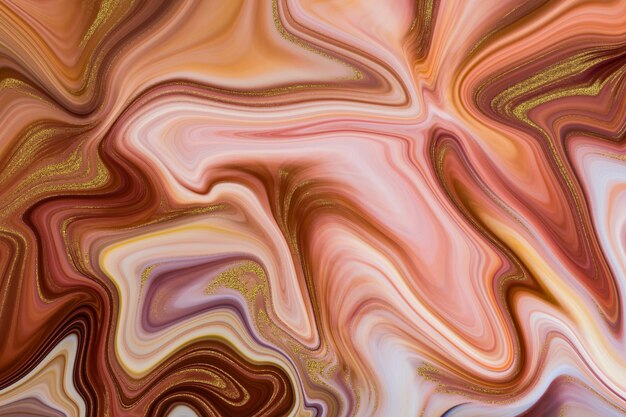 Marbled brown fluid abstract background