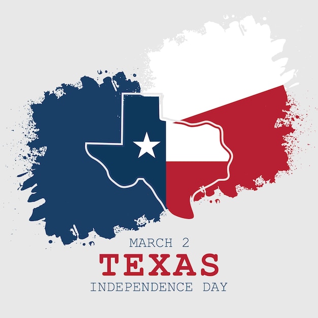 March 2 Independence day of Texas Suitable for greeting card poster and banner