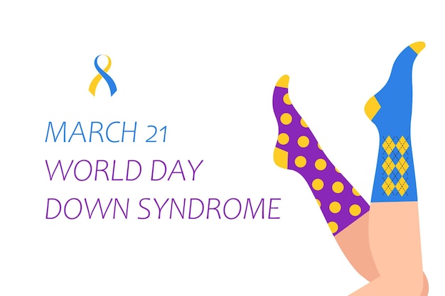 Vector march 21 world down syndrome day vector