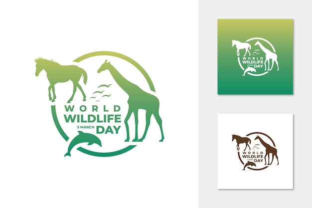 March 3 World Wildlife Day Logo Design Template