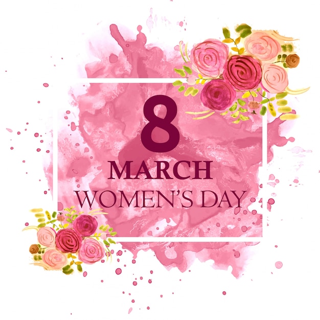 March 8 greeting card. Background for International Women's Day design