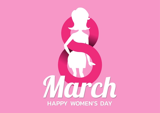 Vector march 8,happy women's day background vector