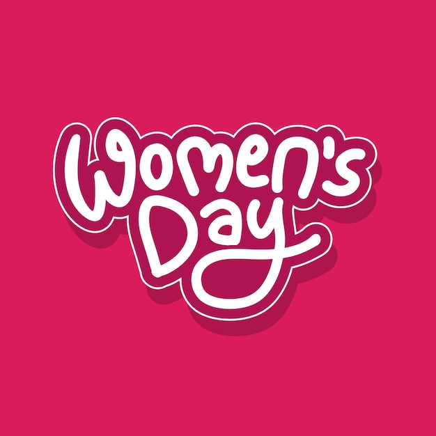 3 月 8 日幸せな女性の日レタリング ベクトル グリーティング カード、バナー、ポスター、社会のロゴ デザイン