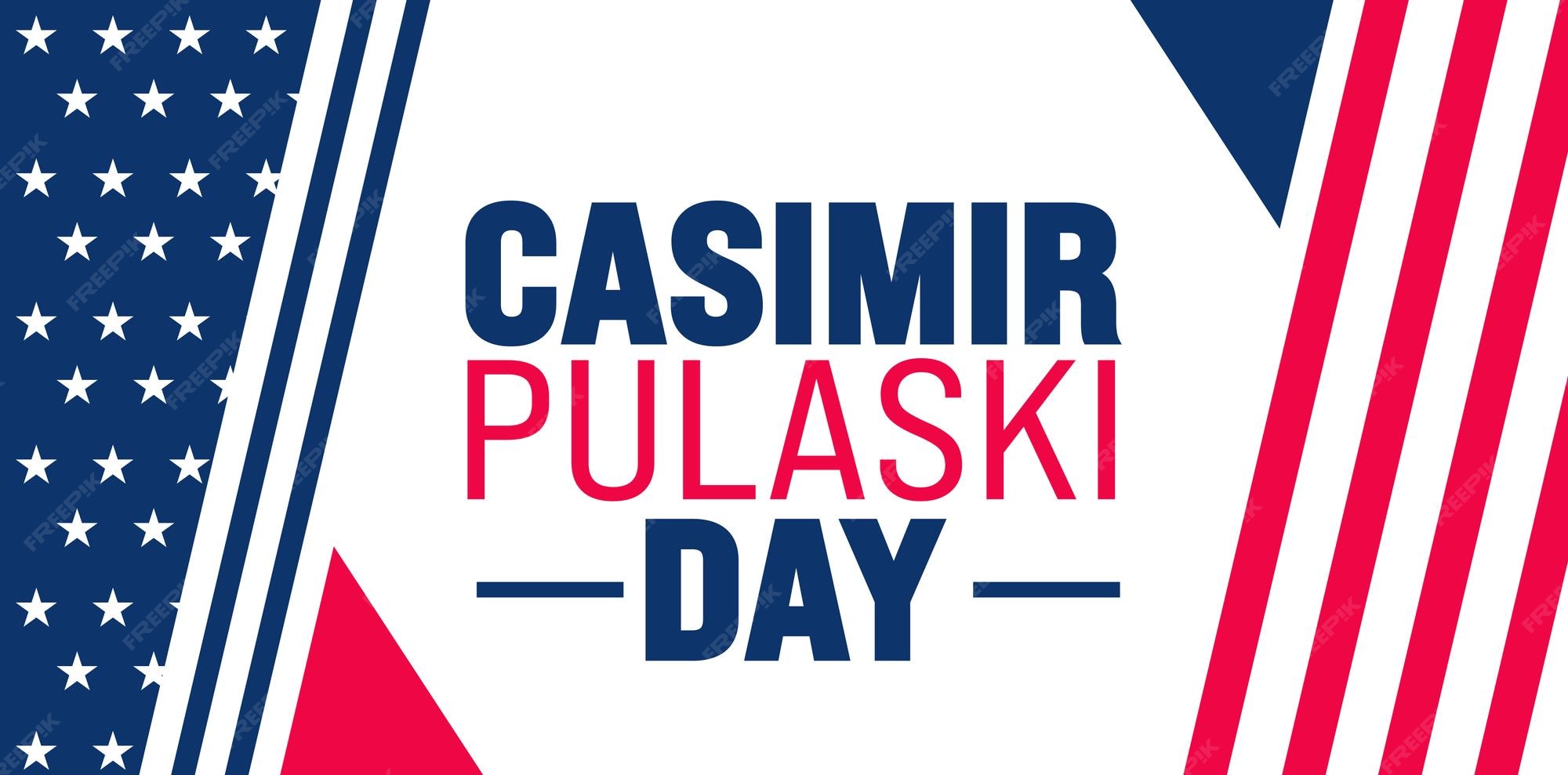 Premium Vector March is Casimir Pulaski Day background template