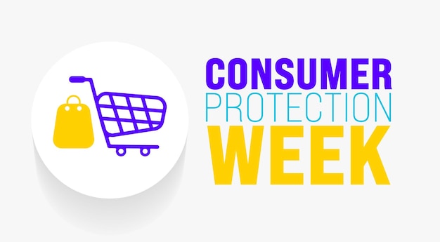 March is Consumer Protection Week background template Holiday concept use to background banner p