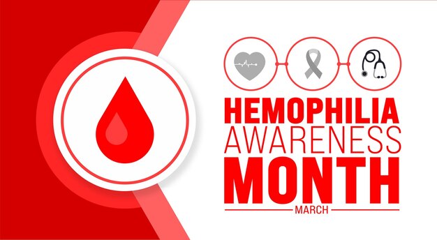 March is Hemophilia Awareness Month background template Holiday concept use to background banner