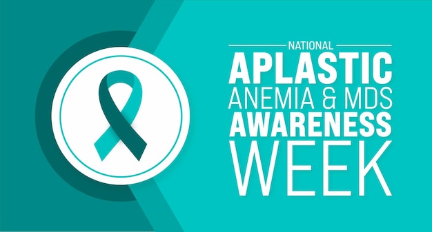 Vector march is national aplastic anemia and mds awareness week background template holiday concept