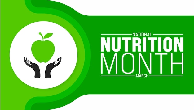 March is National Nutrition Month background template Holiday concept use to background banner