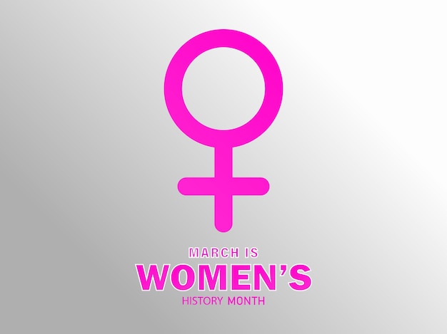 Vector march is women's history month, vector illustration.