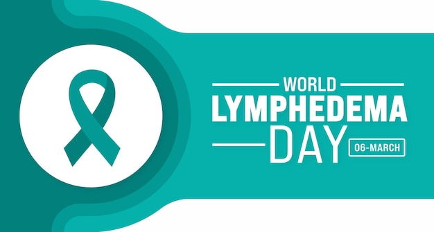 Vector march is world lymphedema day background template holiday concept use to background banner