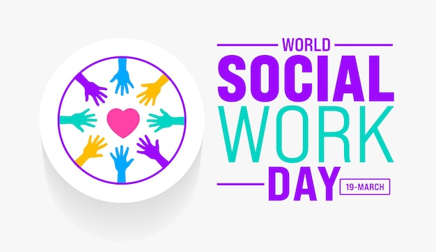 Март - фонный шаблон Всемирного дня социальной работы.