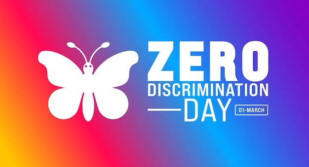 March is Zero Discrimination Day background template Holiday concept use to background banner