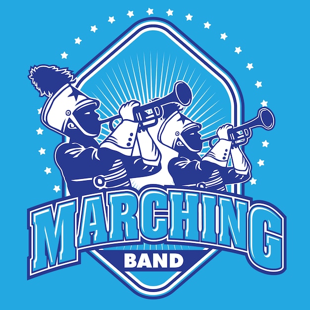 Vector marching band crest