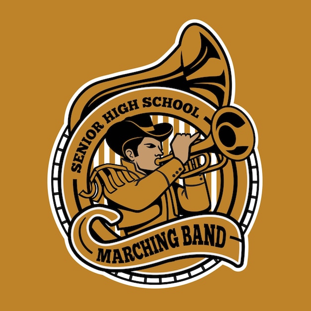 Marching Band Mascot Logo Design